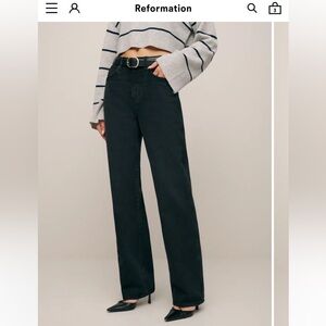 Reformation Val 90s Mid Rise Straight Jeans